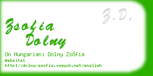 zsofia dolny business card